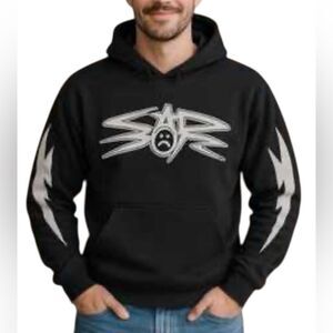 Sad Boyz Black and White Men’s Black Hoodie(Size XXL)